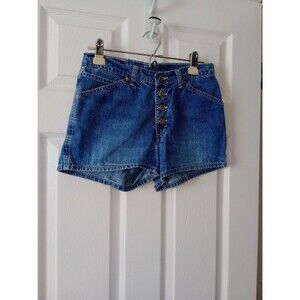 Vintage Jordache Y2K Carpenter Jean Shorts 7/8 26 Light Denim Button Fly Utility